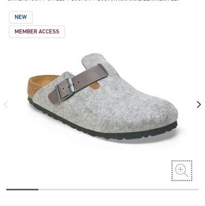 Birkenstocks NWT Boston Light Grey wool size 37 EU
